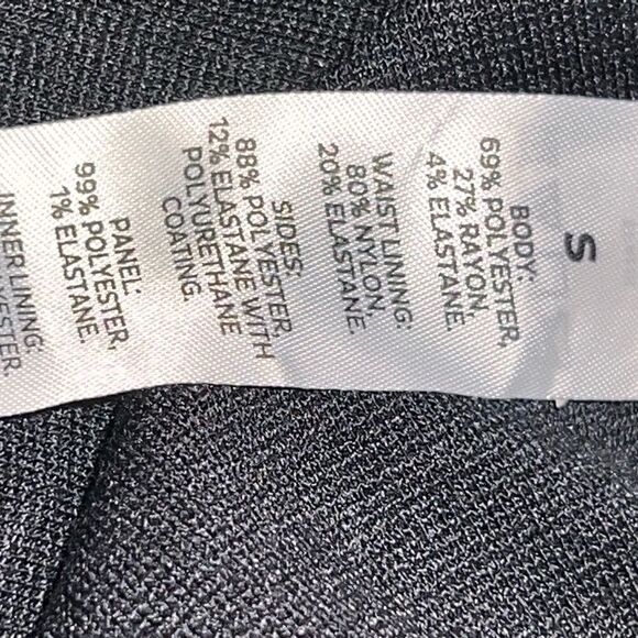 NWOT Spanx Assets Moto Faux Leather Ponte Black Leggings Womens S - Picture 5 of 6